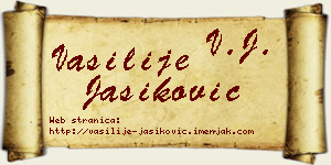 Vasilije Jasiković vizit kartica